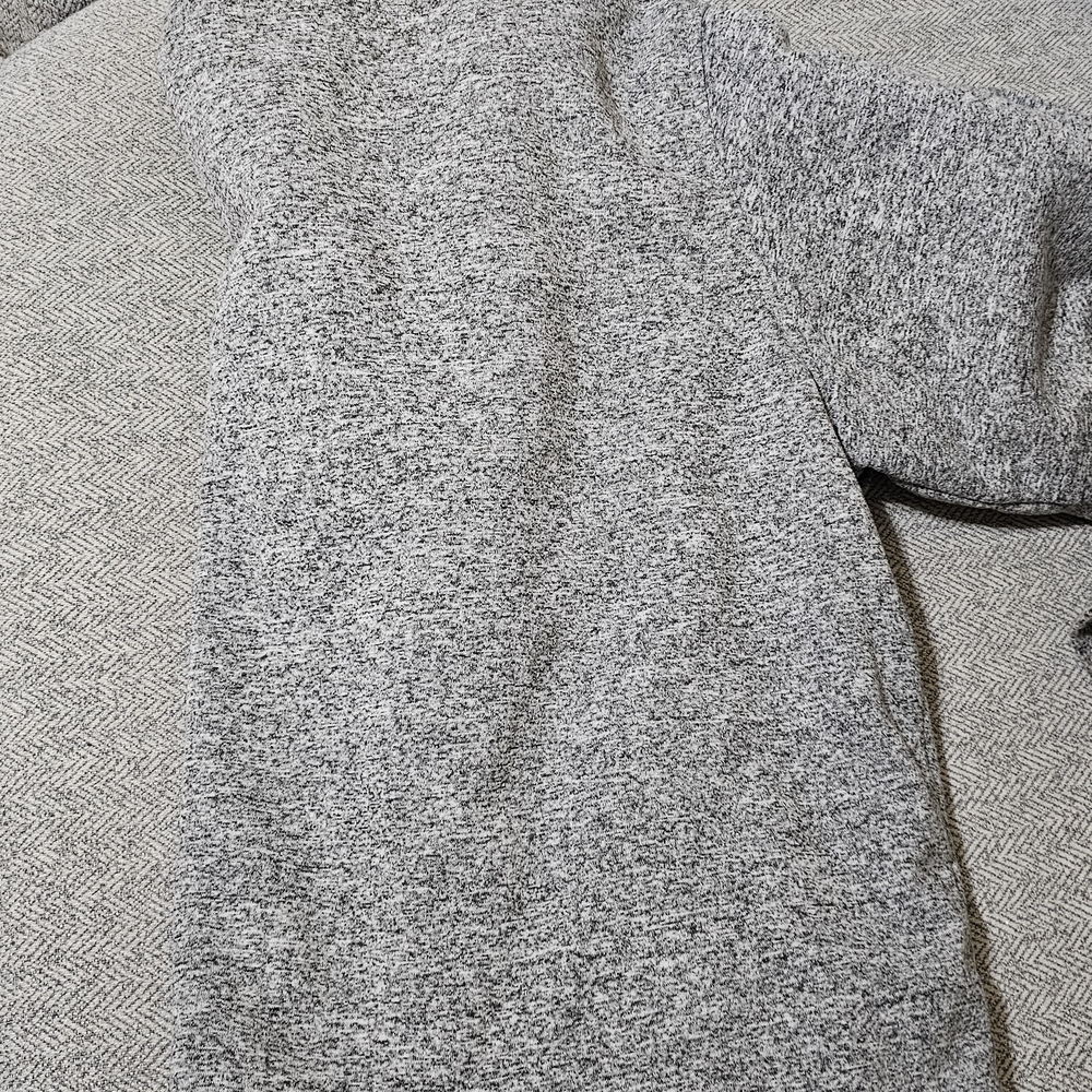 Heathered Gray Mens Quarter Zip Pullover Sweater - Picture 6 of 7